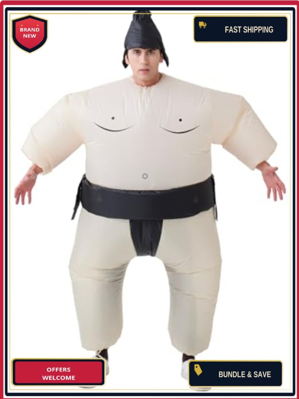 Inflatable Sumo Wrestling Costume Adult Blow Up Suit Halloween Party